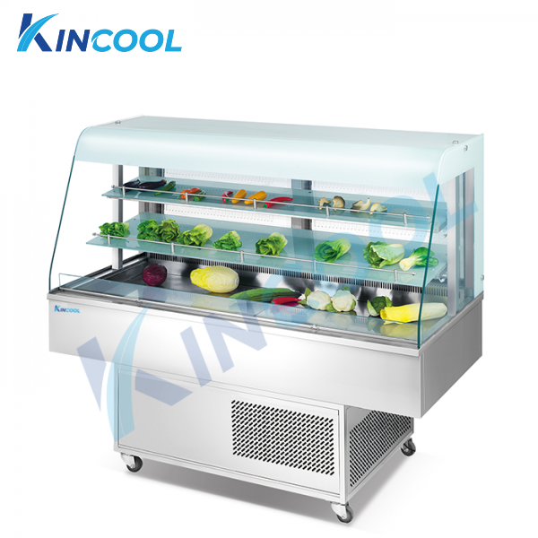 TỦ MÁT TRƯNG BÀY RAU CỦ KÍNH CONG 2