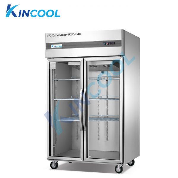 tủ mát inox hai cánh kính lớn