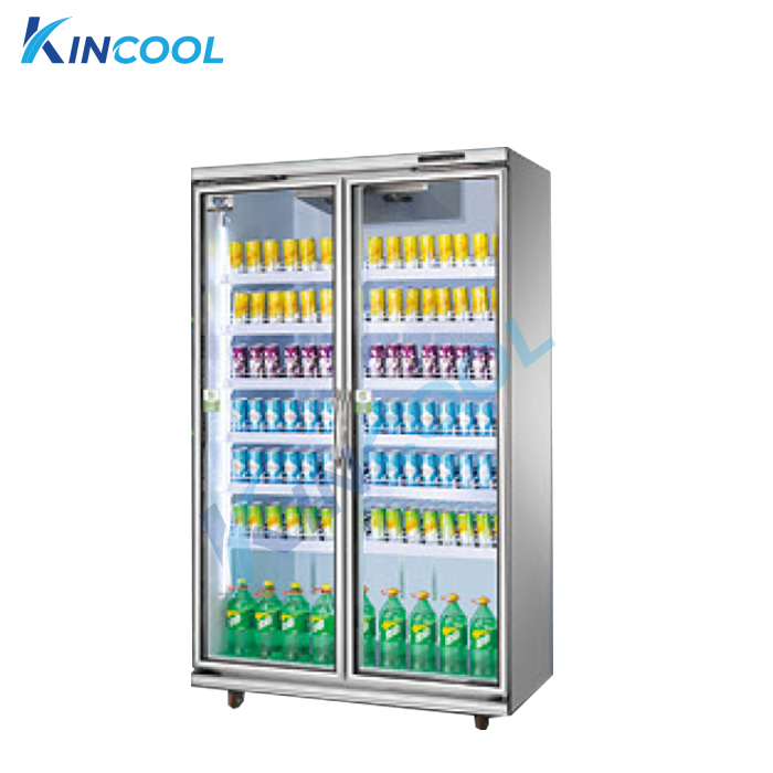 tủ mát siêu thị 2 cánh kính máy nén rời có bánh xe