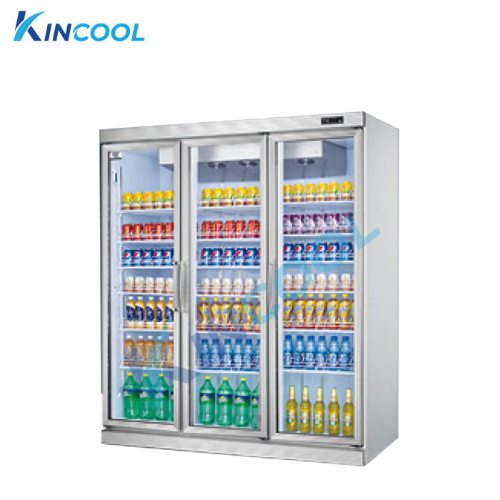 tủ mát siêu thị 3 cánh kính máy nén rời