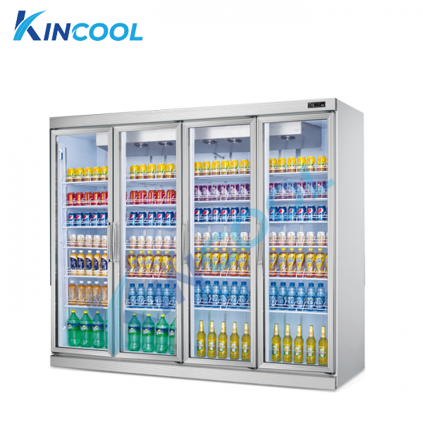 tủ mát siêu thị 4 cánh kính máy nén rời