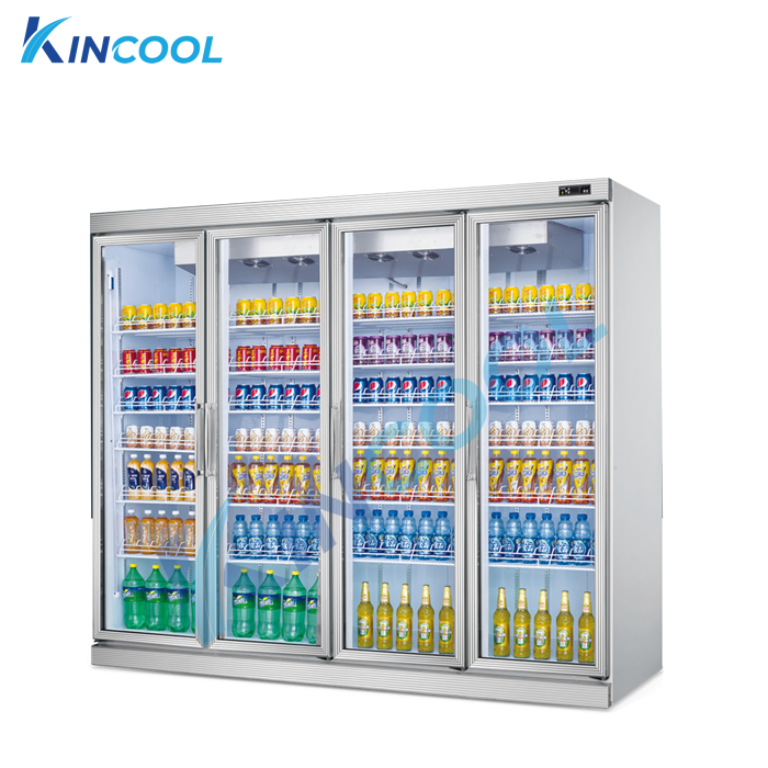 tủ mát siêu thị 4 cánh kính máy nén rời